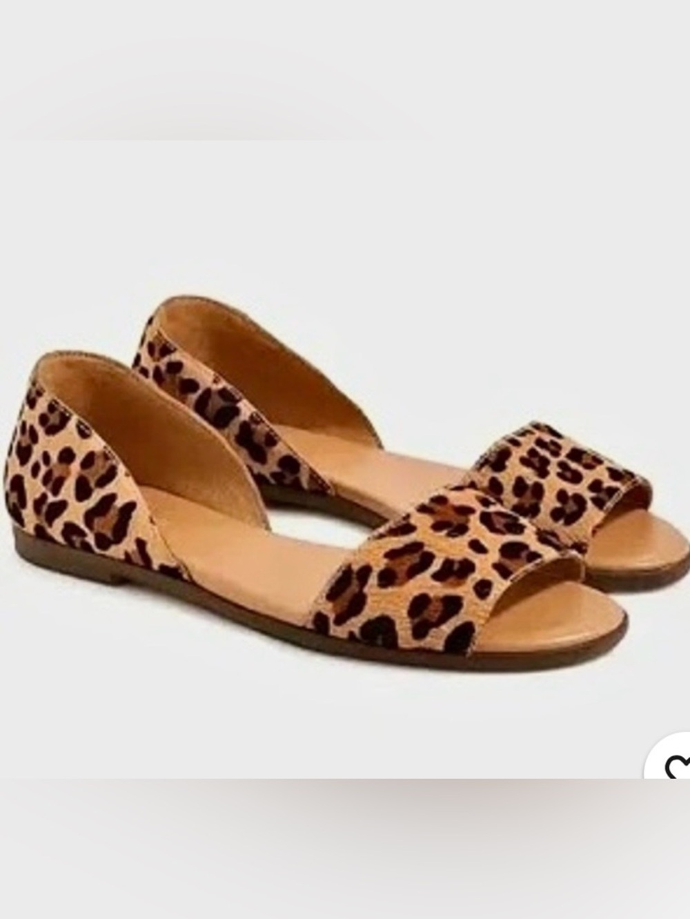 J. Crew Morgan Leopard Print Open-Toe Flat